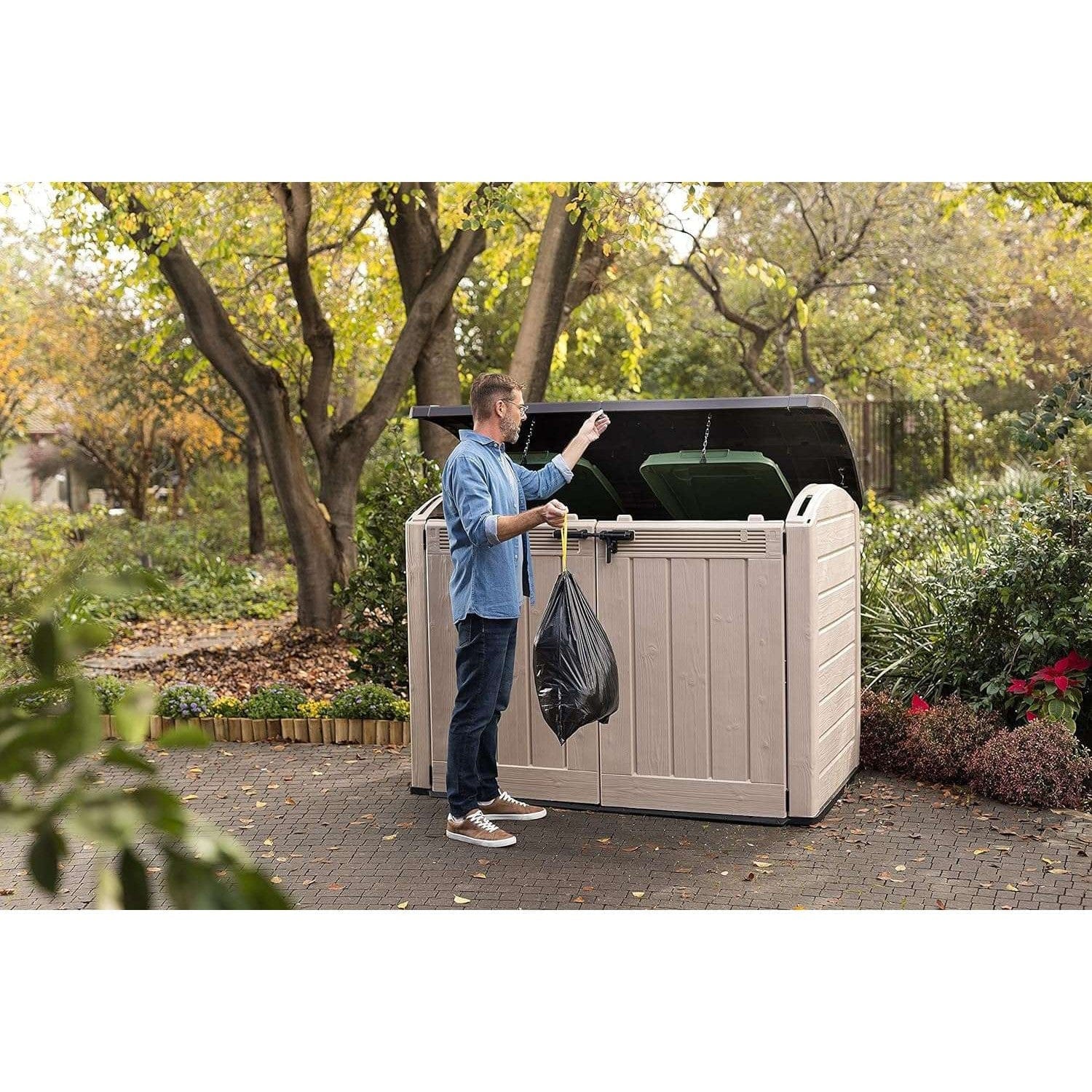 Keter Store It Out Ultra 2000L Garden Storage Shed – Beige and Brown