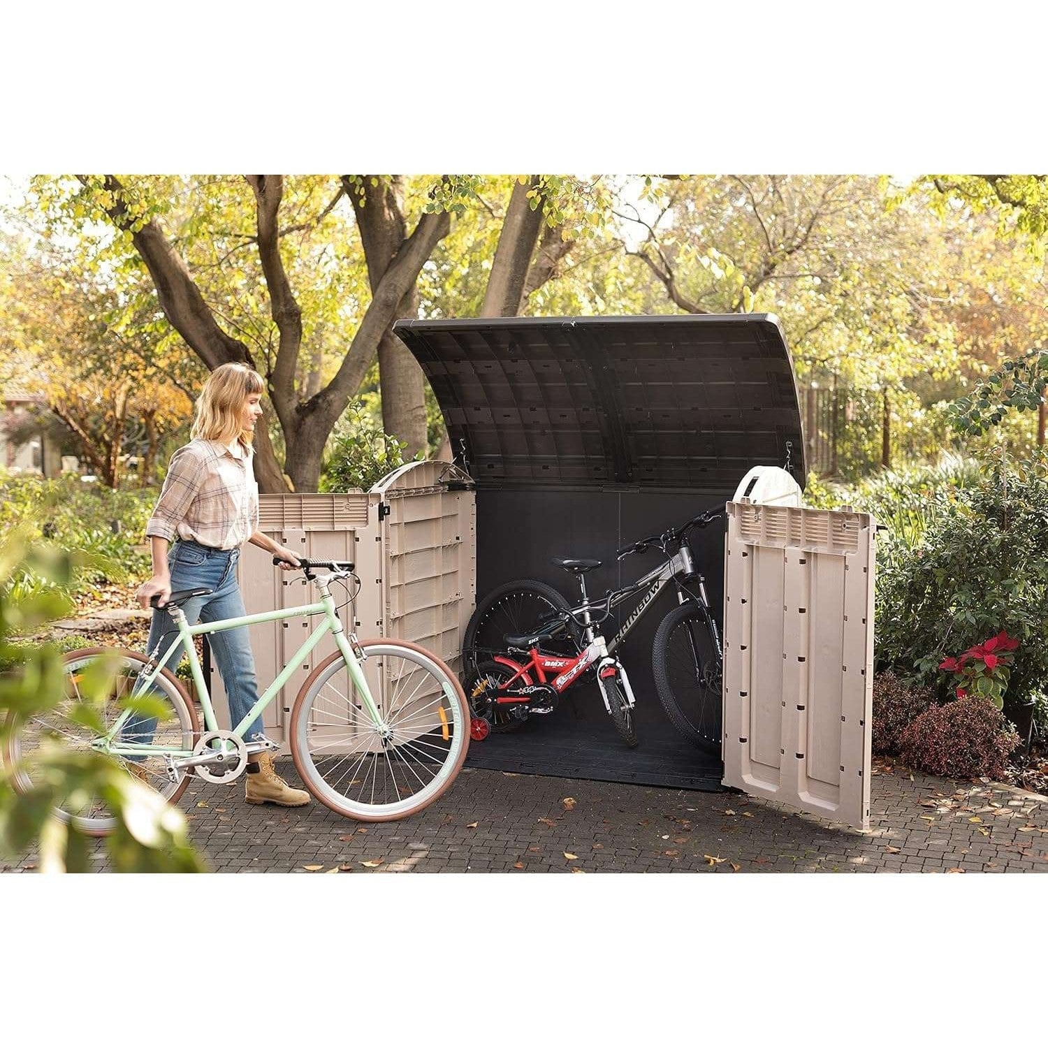 Keter Store It Out Ultra 2000L Garden Storage Shed – Beige and Brown