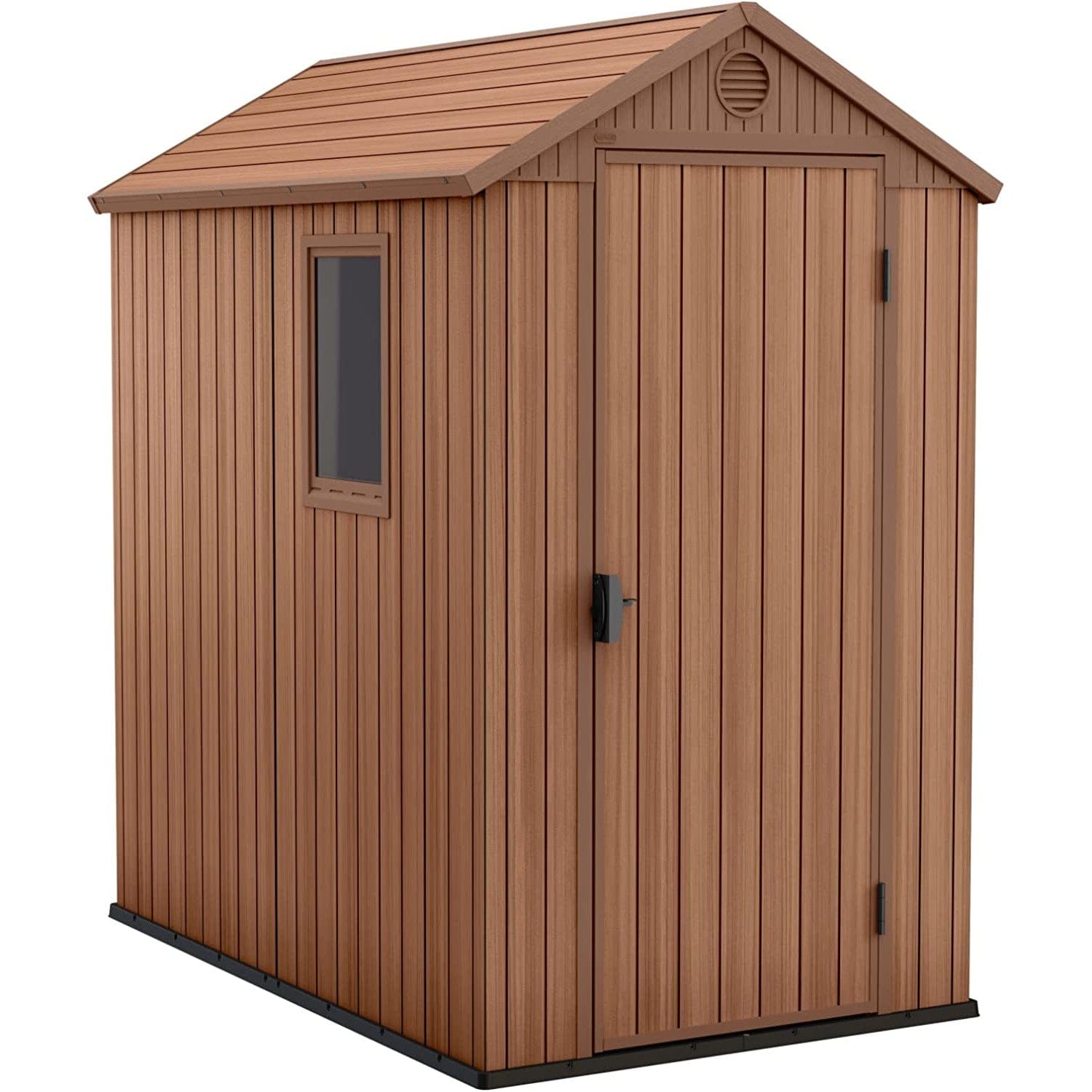 Keter 4’x6′ Darwin Heavy Duty Plastic Garden Shed – Brown