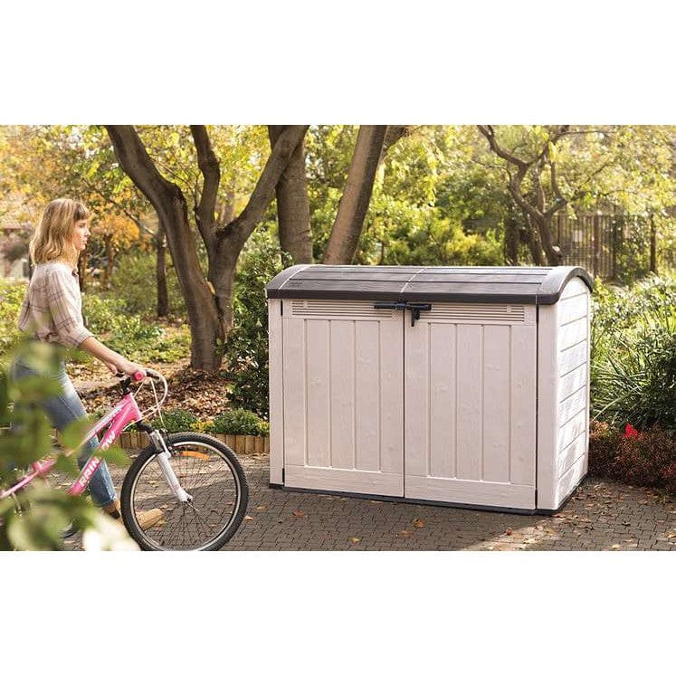 Keter Store It Out Ultra 2000L Garden Storage Shed – Beige and Brown