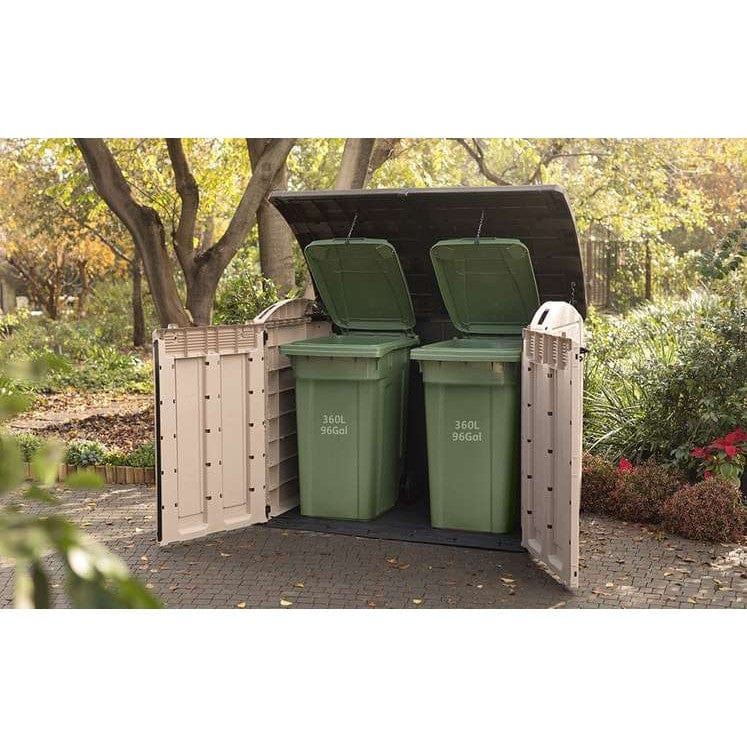 Keter Store It Out Ultra 2000L Garden Storage Shed – Beige and Brown