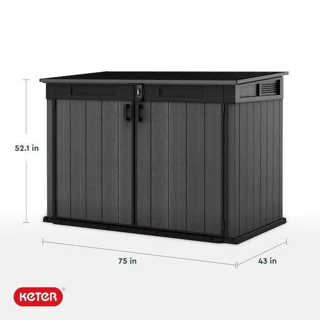 Keter Cortina Mega Store 6ft 2020 Litre (1.9 x 1.1m) – Dark Grey