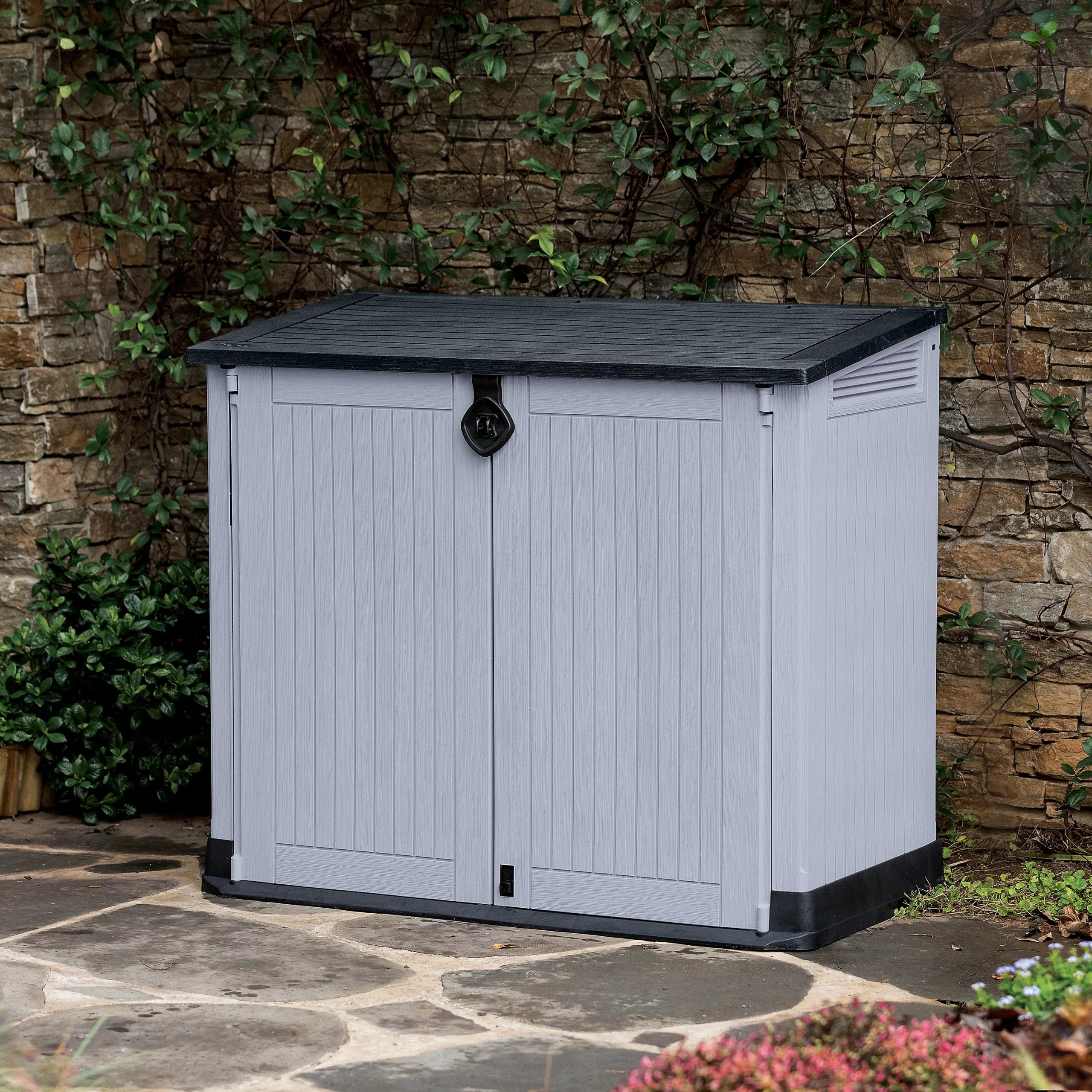 Keter Store it out Midi 880L Resin 132x71.5ft Bin storage - Grey (H) 1.14m x (W) 1.32m