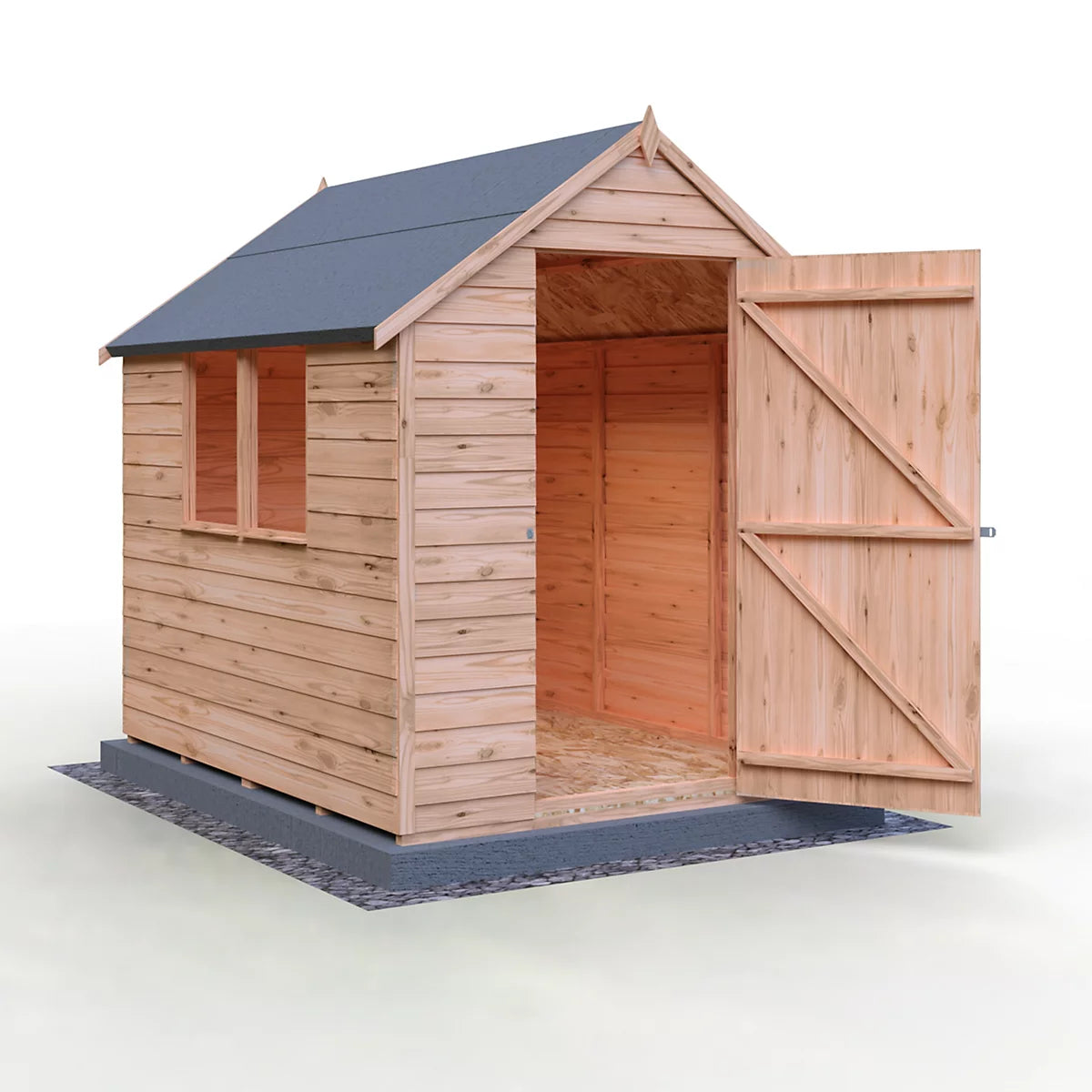 Shire Value Shed, Overlap 7×5 Single Door, Garden Wood Shed with Window