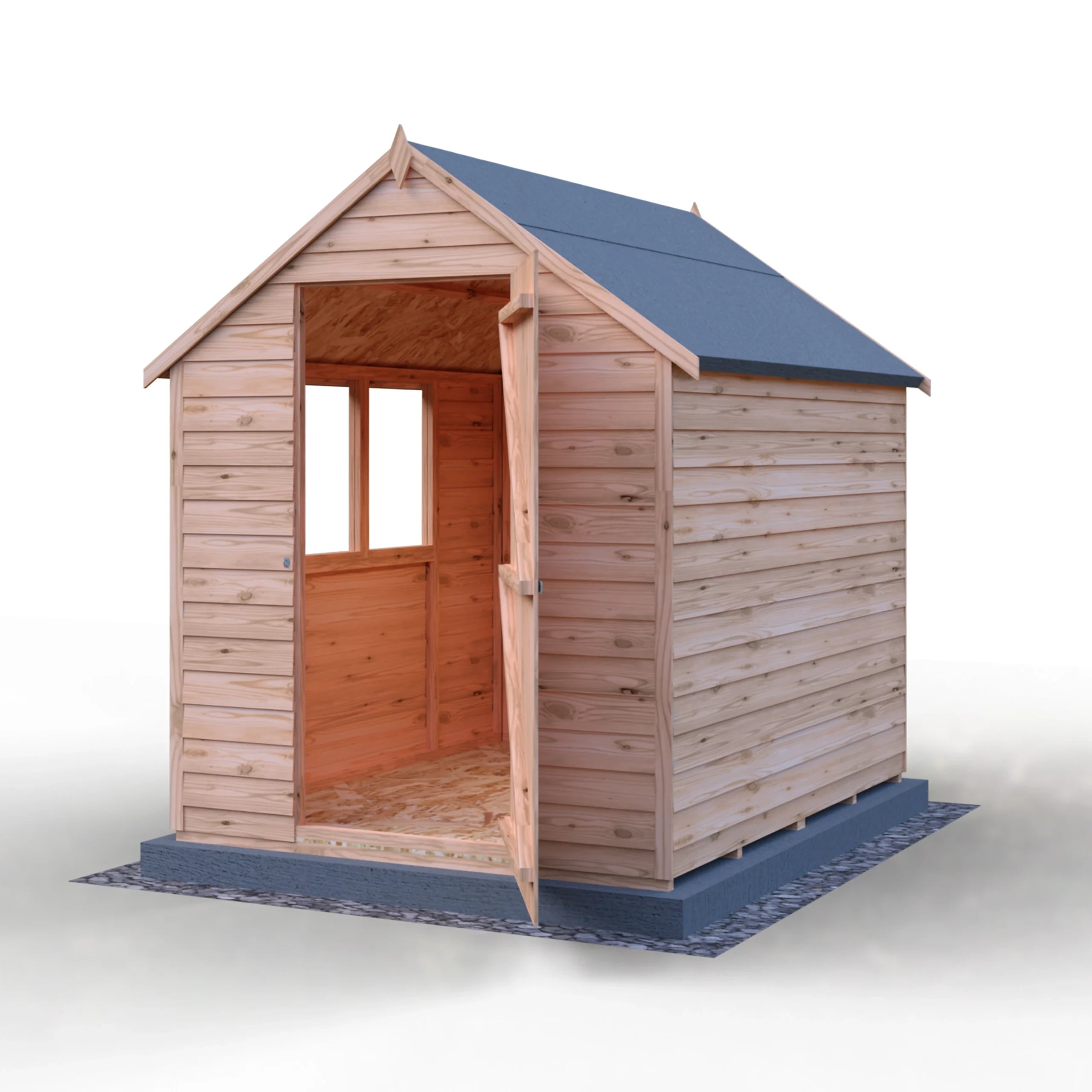 Shire Value Shed, Overlap 7×5 Single Door, Garden Wood Shed with Window