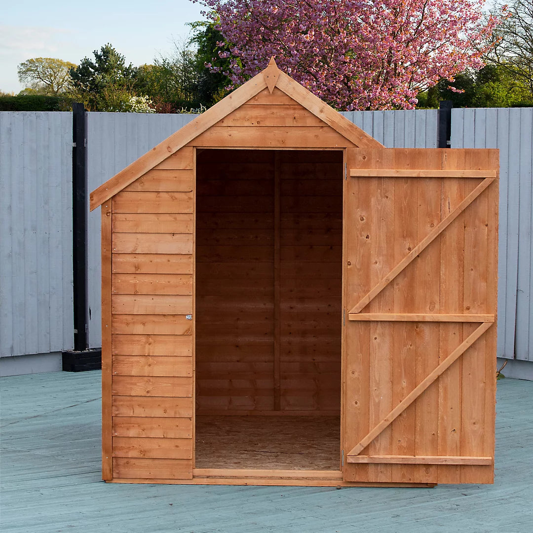 Shire Value Shed, Overlap 7×5 Single Door, Garden Wood Shed with Window