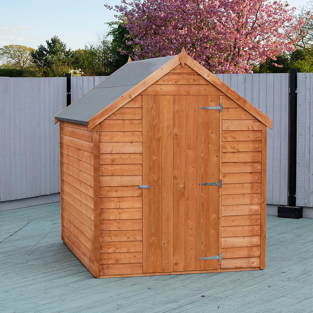 Shire Value Shed, Overlap 7×5 Single Door, Garden Wood Shed with Window